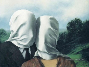Rene Magritte Painting - the lovers 1928 Rene Magritte